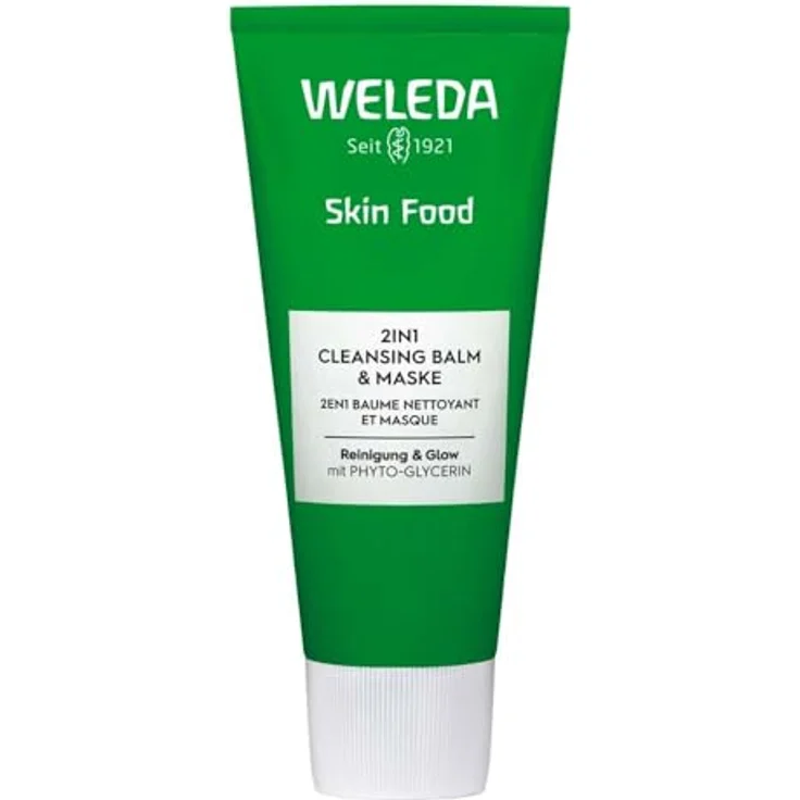 Weleda Skin Food 2IN1, Cleansing Balm & Maske, 75ml (1) - Hautpflege mit Phyto-Glycerin, Bio-Sonnenblumenöl, Stiefmütterchen und mehr