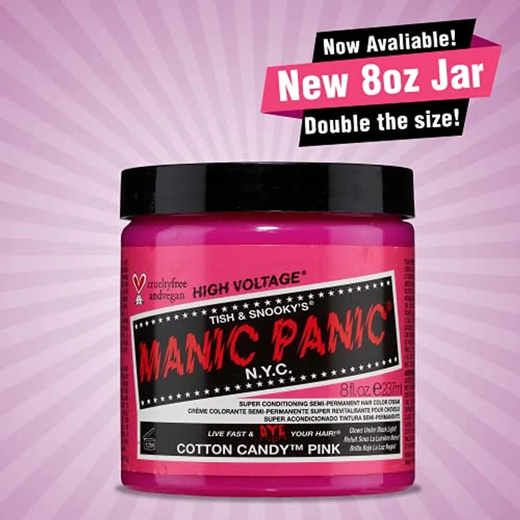 MANIC PANIC Cotton Candy Pink, Haarfarbe High Voltage Classic, 227 ml – Bild 3