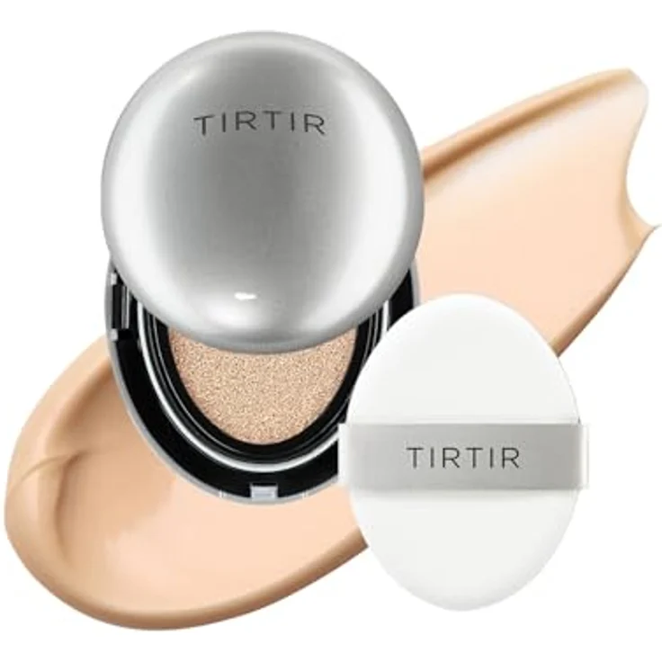 TIRTIR Mask Fit Aura Cushion Mini, feuchtigkeitsspendendes Make-up im Schwamm, Farbton 21N Ivory, 4.5 g, langanhaltende Abdeckung, kaschiert Hautmakel – Bild 1