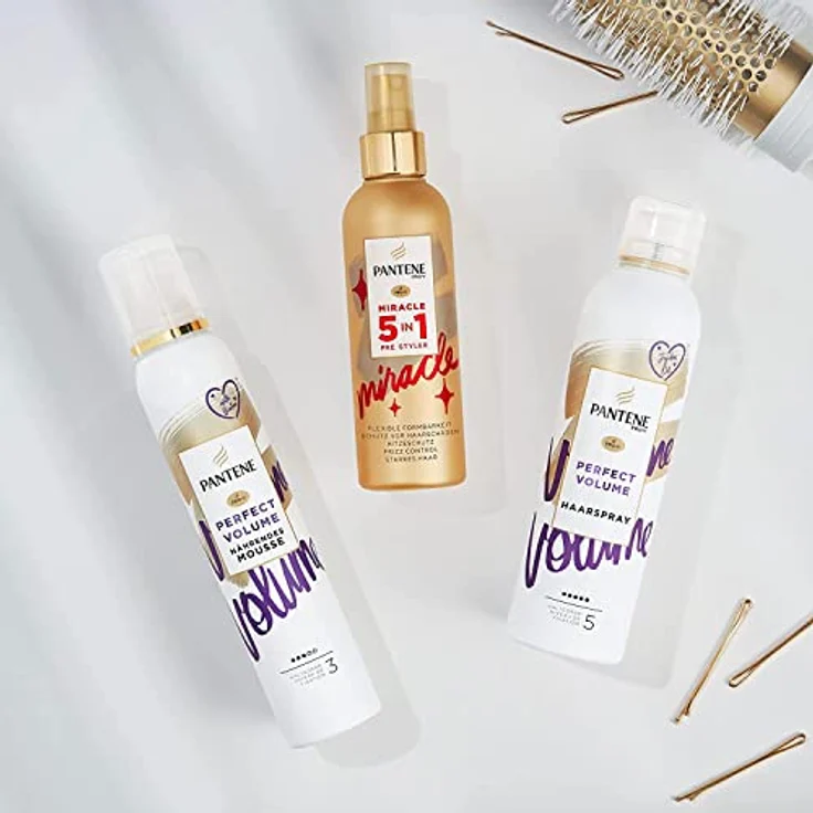 Pantene Pro-V Perfect Volume, 200ml Nährende Mousse mit Biotin und Hitzeschutz für volles Haar – Bild 4