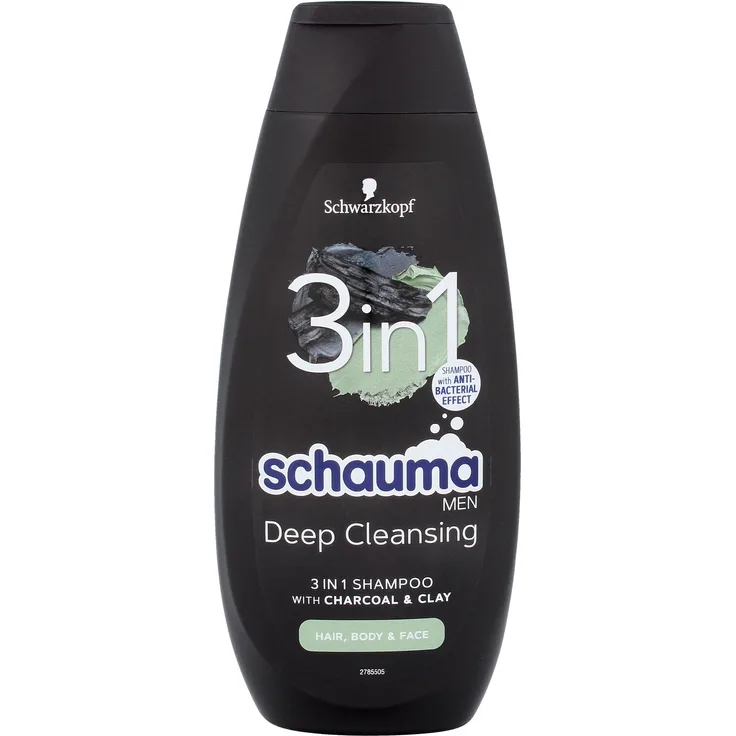SCHAUMA Schauma Hair Shampoo for Men 400ml, 2 in 1 Duschgel und Shampoo, erfrischend, speziell für Männerhaut