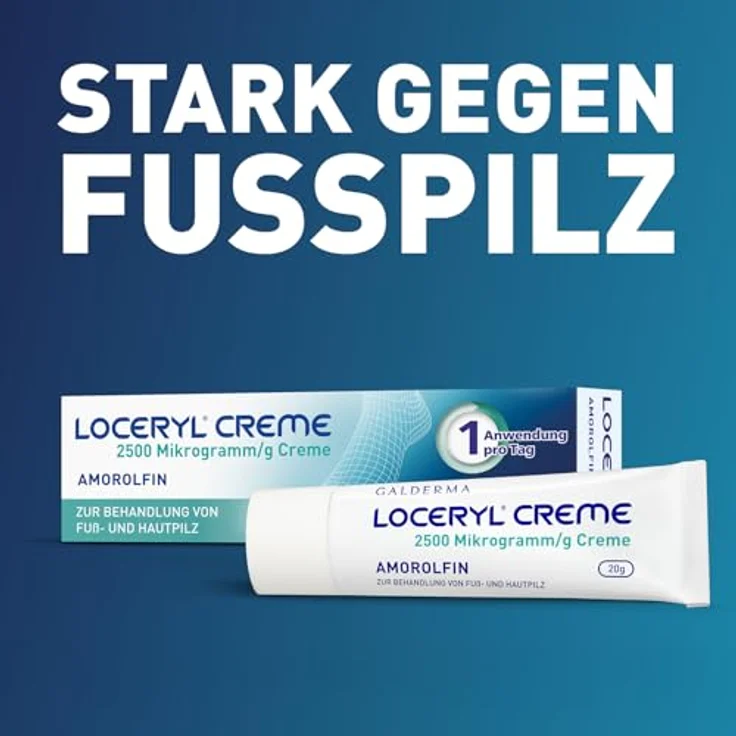 Loceryl Creme 20g, zur Behandlung von Haut- und Fußpilz, mit Amorolfin – Bild 2