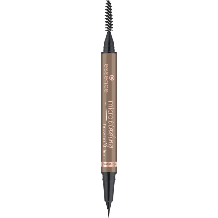 Essence Microblading Brow Brush Liner, Augenbrauenstift mit mittlerer Deckkraft, 0,6 ml, neutral brown
