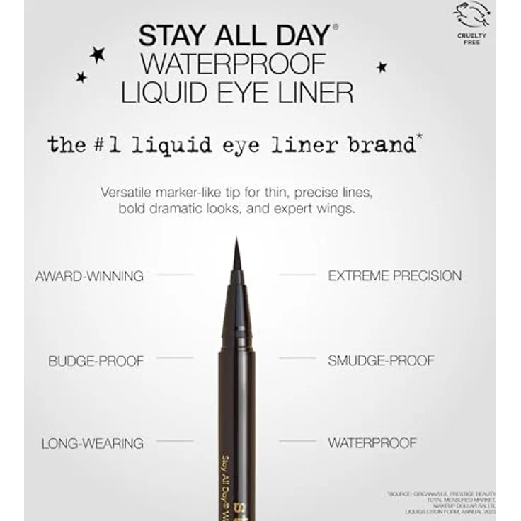stila Stay All Day WPLiquid Eye Liner Eyeliner 0.5 ml Intense Black – Bild 3