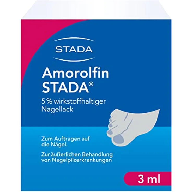 Amorolfin STADA - zur äußerlichen Behandlung von Nagelpilz-Erkrankungen - 5% wirkstoffhaltiger Nagellack - mit 30 Tupfern, 30 Feilen, 10 Spateln - 1 x 3 ml