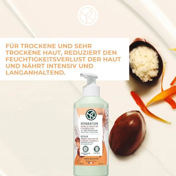 Yves Rocher PFLANZENPFLEGE KÖRPER Repair-Körpermilch 390 ml | reichhaltige Body Milk | repariert sehr trockene Haut & baut sie wieder auf – Bild 2