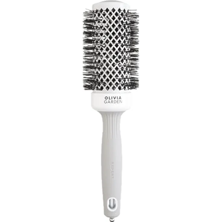 Olivia Garden - Expert Blowout Shine Hairbrush - White and Grey - 45