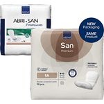 Abena San Premium Nr. 1A, Inkontinenzeinlagen für Damen, 22,1 x 9,9 cm, hochabsorbierend bis 207 ml, mit Side Leak Guards und geruchshemmendem System