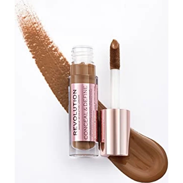 Makeup Revolution Conceal & Define Abdeckstift, C15, voll deckend, mattes Finish, 4ml, vegan – Bild 3
