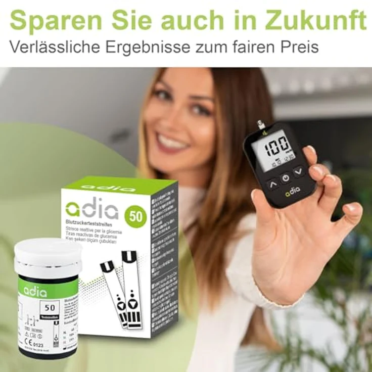adia Blutzuckerteststreifen - 50 Stück - Preisvergleich – Bild 2