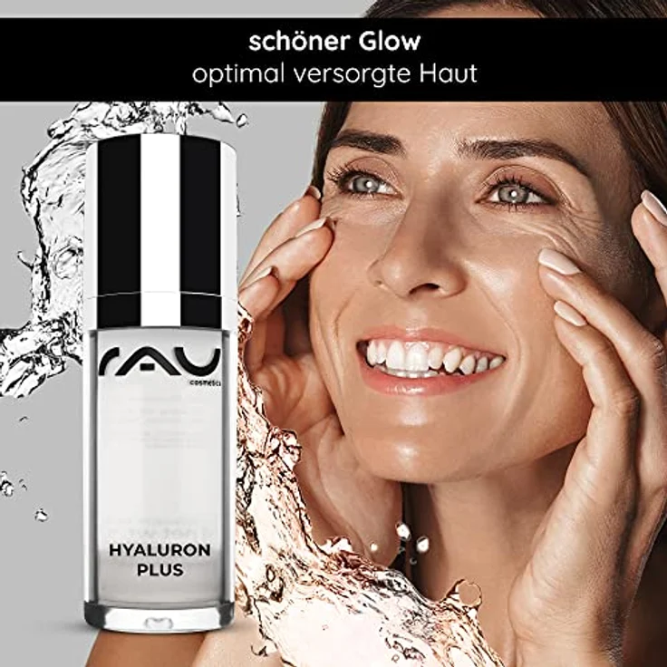 RAU Cosmetics Hyaluronsäure Serum Hochdosiert - Anti-Aging für Männer und Frauen mit Soforteffekt - RAU Hyaluron Plus 30 ml, Feuchtigkeit spendend und hautstraffend – Bild 3