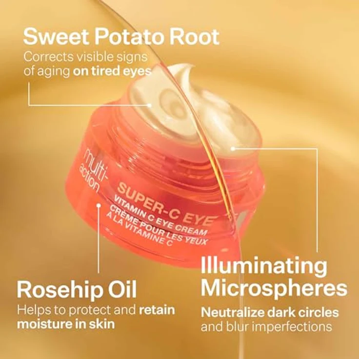StriVectin Super-C Augen Vitamin C Augencreme, Aufhellend und Straffend, Steigerung der Hautstumpfheit mit Hyaluronsäure, 14,5 g – Bild 4