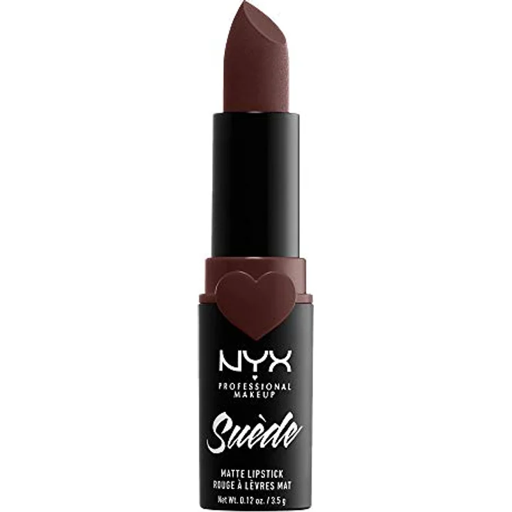 NYX Professional Makeup Lippenstift - Suede Matte Lipstick, superleichter & pudriger Lippenstift, intensiv mattes Finish, 3, 5 g, Cold Brew 07 – Bild 1