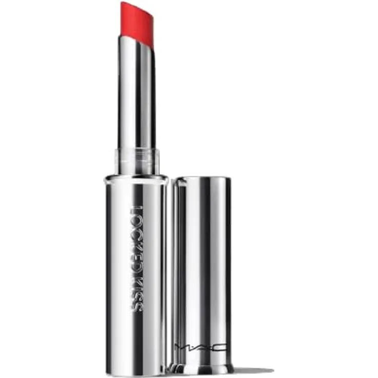 MAC Cosmetics Locked Kiss 24h Lipstick, langanhaltender Lippenstift mit mattierendem Effekt, Farbton Gutsy, 1,8 g
