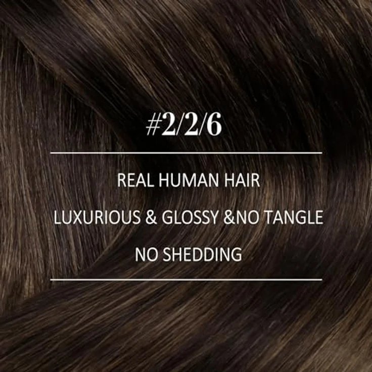 YoungSee Echthaar Tressen 35cm, Braun Ombre, 70g Weave Extensions, Remy Glatt für Damen, verwicklungsresistent, eingenähte Befestigung – Bild 3