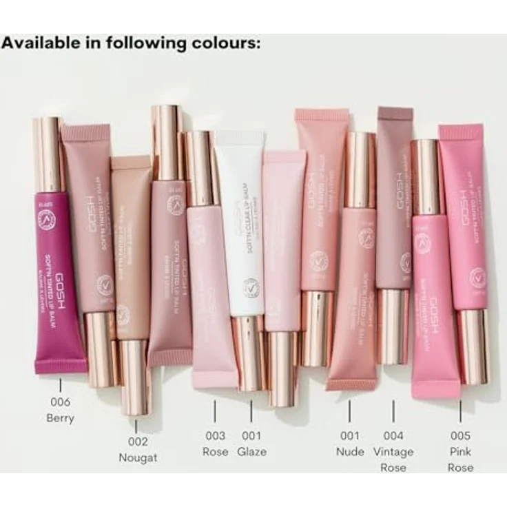 GOSH COPENHAGEN Soft`n Tinted Lippenbalsam SPF 15, Tönungsbalsam in Farbton 001 Nude, 8 ml – Bild 5