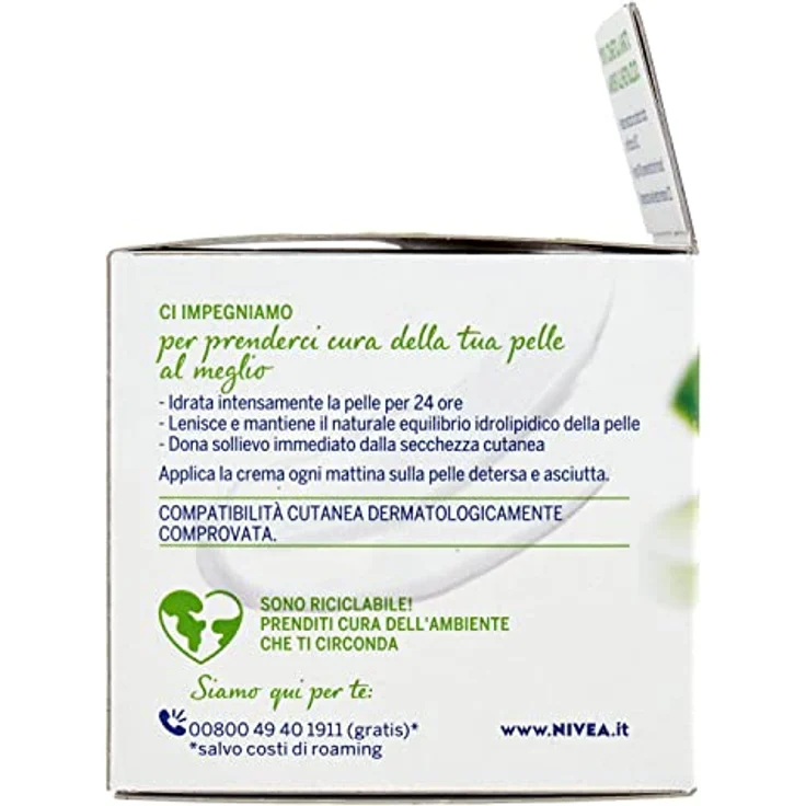 NIVEA NATURALLY GOOD Feuchtigkeitsspendende Tagescreme 50 ml, erfrischende Gesichtscreme für normale und Mischhaut, Feuchtigkeitscreme mit Aloe Vera Bio, Jojobaöl und Mandeln – Bild 2