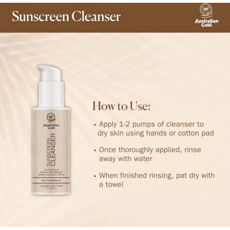 Australian Gold Sunscreen Cleanser, Gesichtsreiniger für Damen, 89 ml, spendet Feuchtigkeit und reinigt sanft – Bild 3