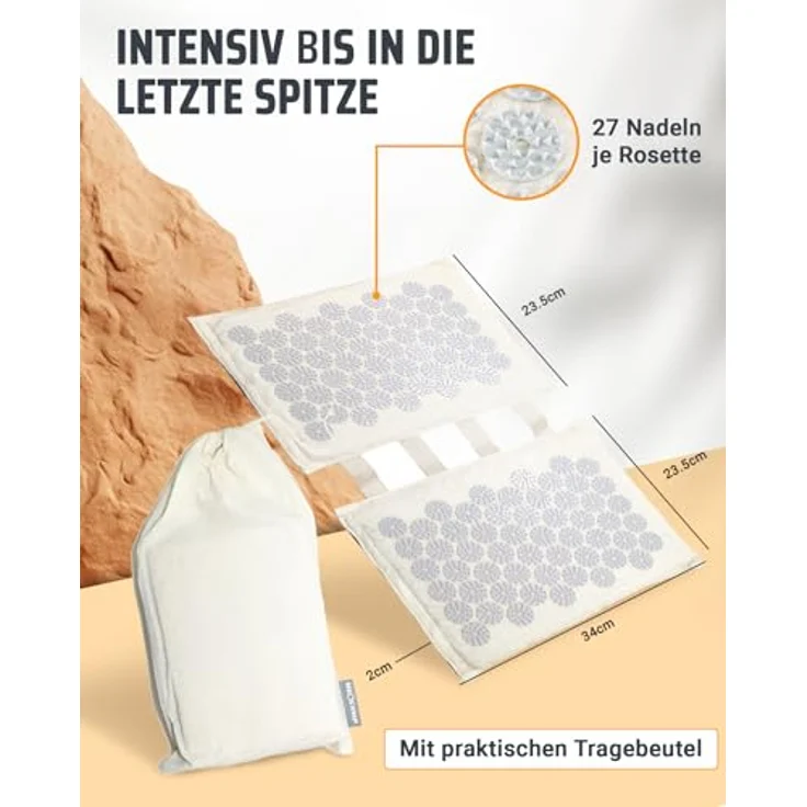 NEOLYMP Akupressur Fußmatte, umweltfreundlich mit Tragetasche zur vielseitigen Stimulation und Stresslinderung – Bild 2