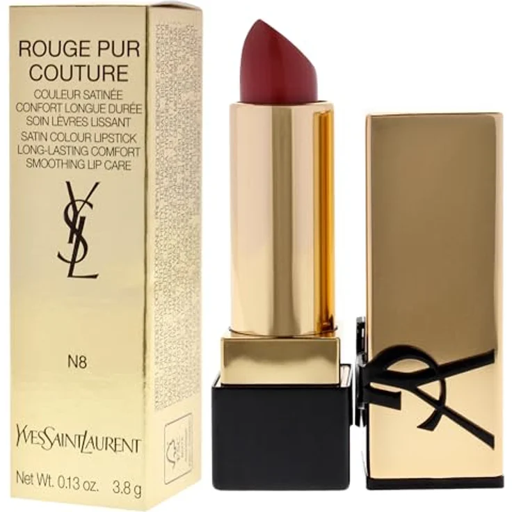 Yves Saint Laurent Rouge Pur Couture N8, Lippenstift + Lipgloss, 3.8 g, intensives Farbfinish – Bild 4
