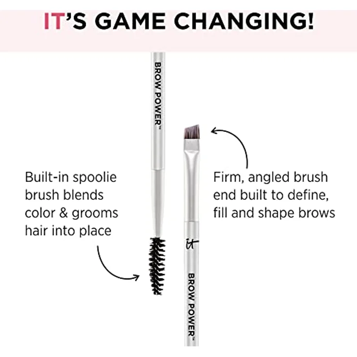 it Cosmetics Heavenly Luxe™ Brow Power™ Universal Transformer Brush, Augenbrauenpinsel mit abgeschrägtem Pinselende und Spiral-Bürstchen, Unisex – Bild 3