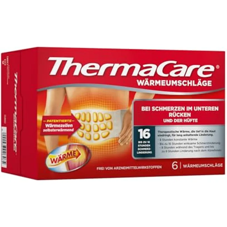 ThermaCare Wärmeumschläge S-XL, 6er Pack für Licht- & Wärmetherapie, PZN-10079250