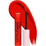 NYX Professional Makeup Lip Lingerie XXL, Flüssiger Lippenstift in ON FUEGO, 4 ml, langanhaltend und matt