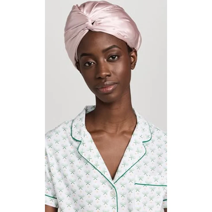 Slip Turban Aus Purer Seide Haarreifen & -bänder rosa – Bild 3