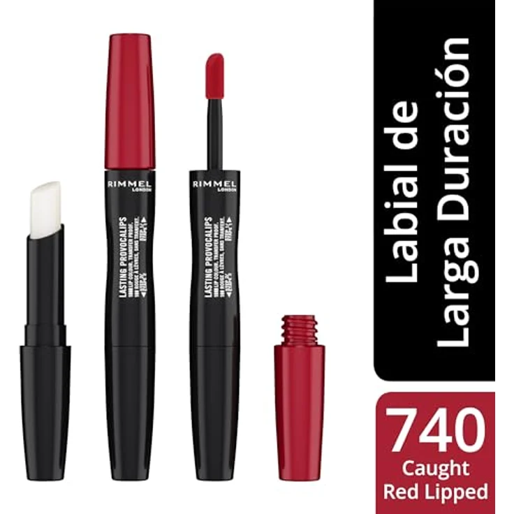 Rimmel Lasting Provocalips Double Ended, langanhaltender Lippenstift in Caught Red Lip, 3,5 g – Bild 4