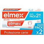 elmex Zahnpasta Carie-Schutz, Reminiralisiert und schützt die Zähne effektiv vor Karies, Antitikarien-Zahnpasta mit Aminofluorid, 2 x 75 ml
