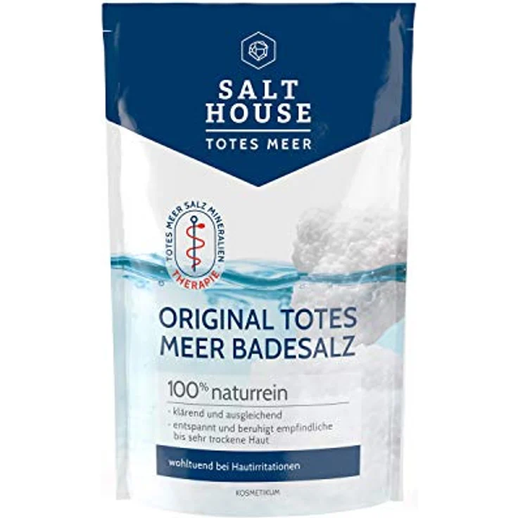 SALTHOUSE® Original Totes Meer Therapie Badesalz PUR 8er-Pack I Löst Hautschuppen I Bindet Feuchtigkeit I Reich an Mineralsalzen I vegan I Hautverträglichkeit dermatologisch bestätigt (8x500 g) - Preisvergleich – Bild 2