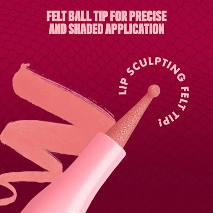 NYX Professional Makeup Lip Lingerie Lipliner Stain, wasserfester & wischfester Präzisions-Lipliner in der Farbe Cuff Me für langanhaltende Nude-Konturen – Bild 5