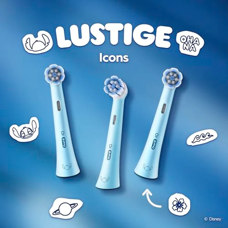 Braun Oral-B Kids Disney Stitch, Ersatzbürsten Stiele für elektrische Zahnbürsten, 8er Set für Kinder ab 6 Jahren, sanfte Reinigung mit weichen Borsten – Bild 6
