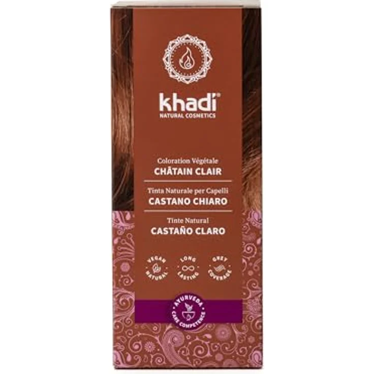 Khadi Pflanzenhaarfarbe Hellbraun 100 g – Bild 2