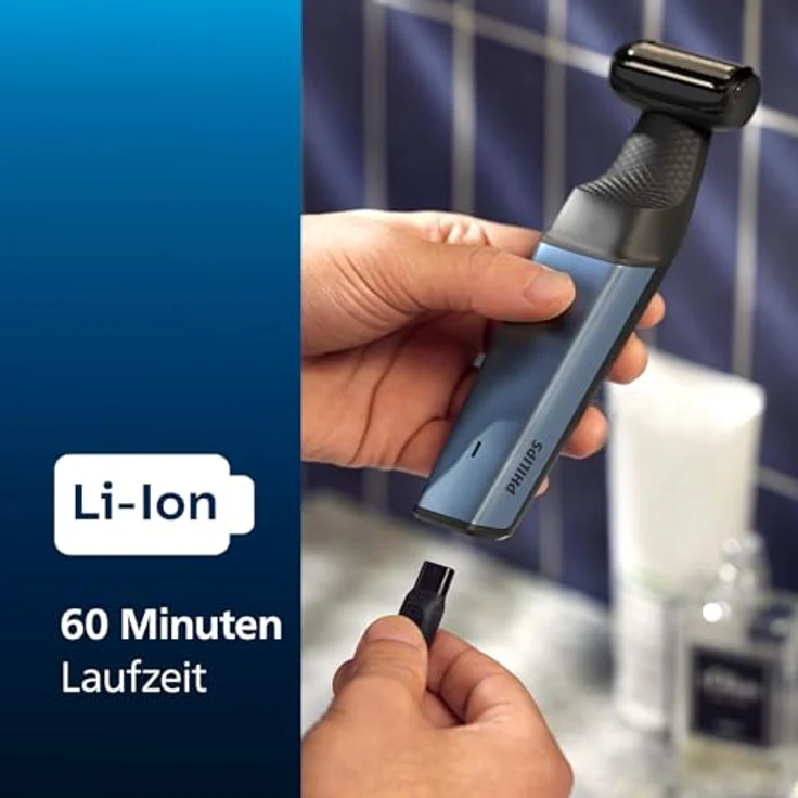 Philips Bodygroom Series 3000, wasserfester Trimmer für Intimbereich und Körper, 60 Min. Laufzeit, Modell BG3027/03 – Bild 7