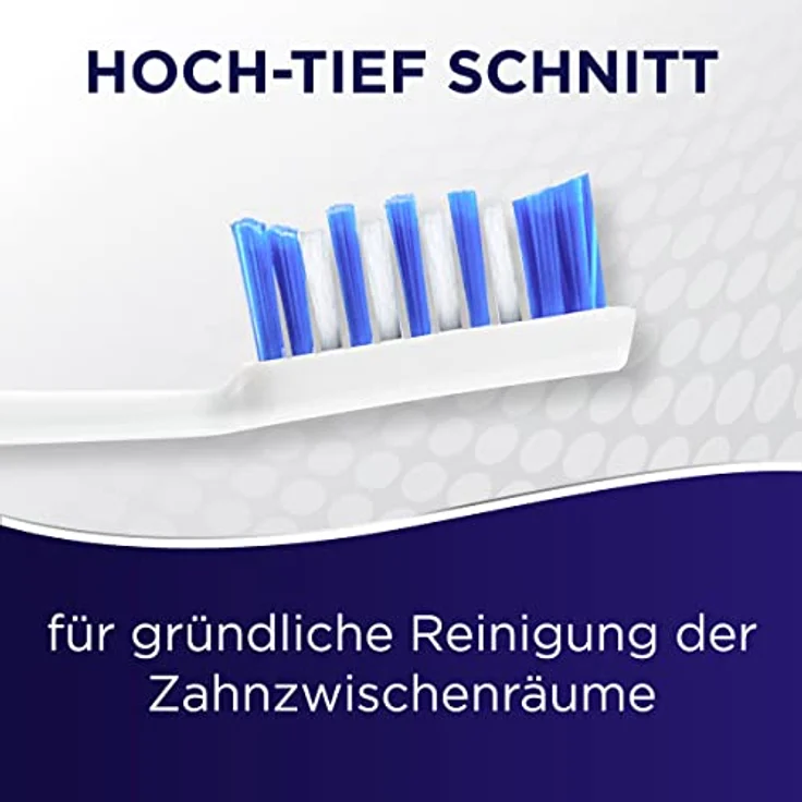 Dr.BEST Hoch-Tief Zahnbürste, Weich (1 Stück). Die kürzeren Borstenreihen reinigen die Zahnoberfläche, die längeren sind speziell für die Reinigung der Zahnzwischenräume konzipiert – Bild 4