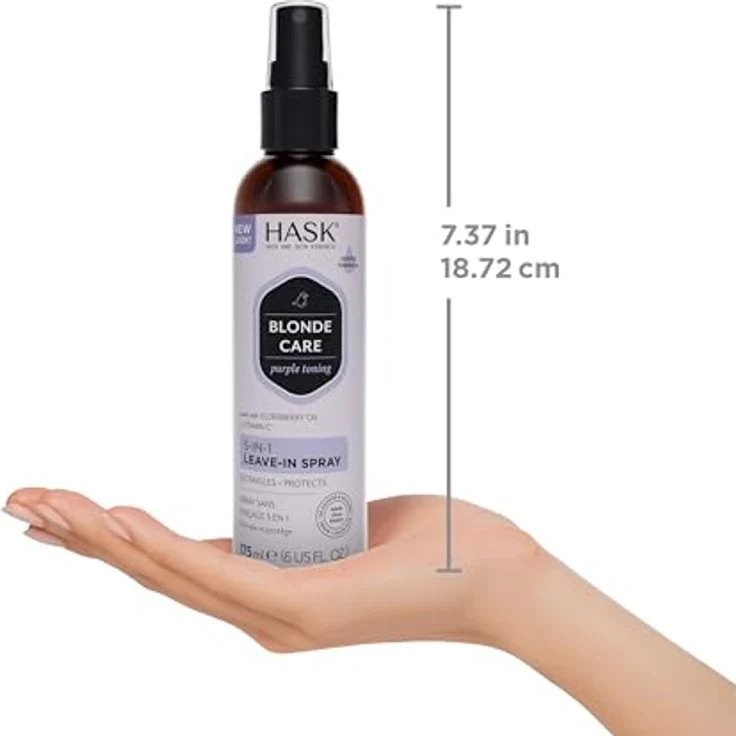 HASK Blonde Care 5-in-1 Leave-In Spray, Anti-Frizz Farbneutralisierer, 175 ml – Bild 9