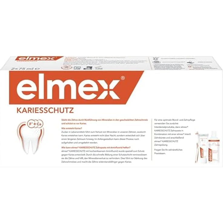 Elmex Kariesschutz Doppelpack 150 ml, für saubere & gesunde Zähne – Bild 2
