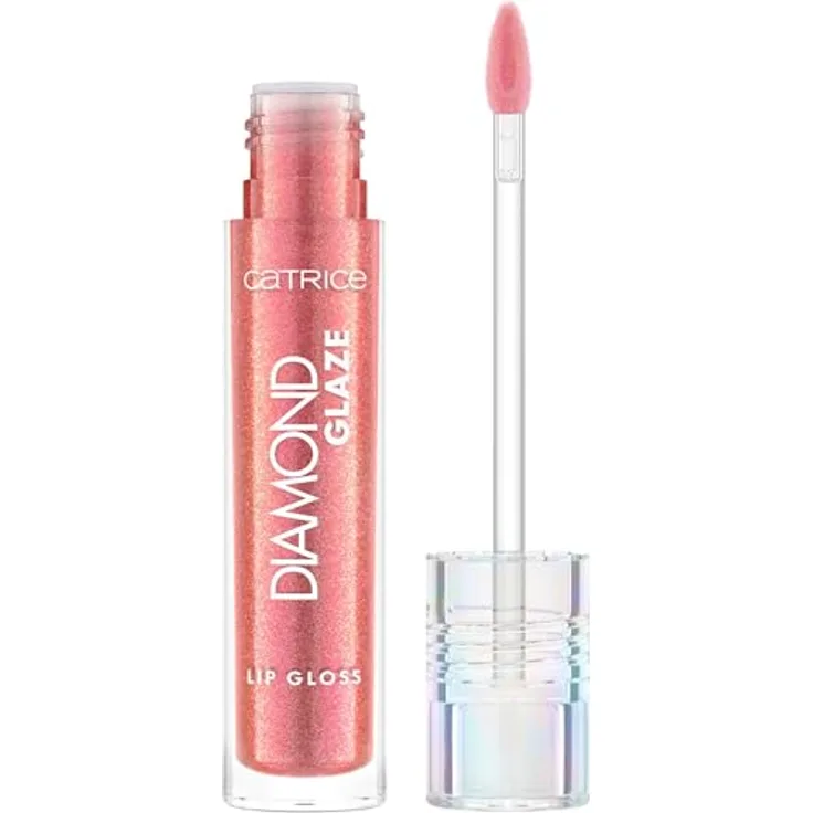 Catrice Diamond Glaze Lip Gloss, Nr. 040, Rot, holographisch glänzend, vegan (3ml)