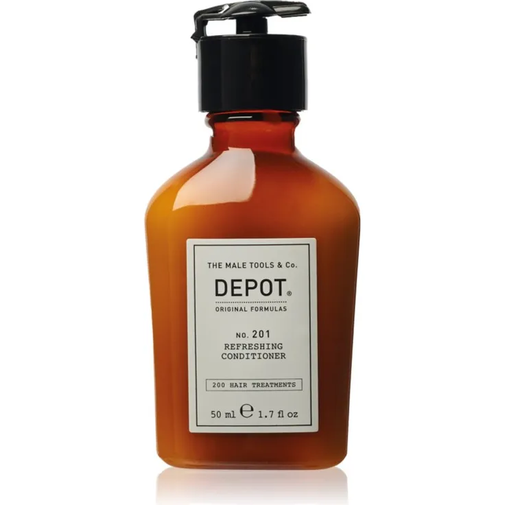 DEPOT No. 201 Refreshing Conditioner, feuchtigkeitsspendender Conditioner für glänzendes und geschmeidiges Haar, 50 ml