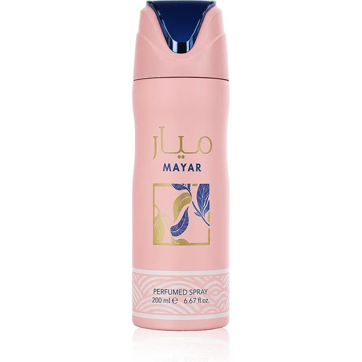 Lattafa Mayar Deodorant Spray 200 ml, blumig-fruchtiger Duft für Frauen mit Himbeere, Rose und Vanille