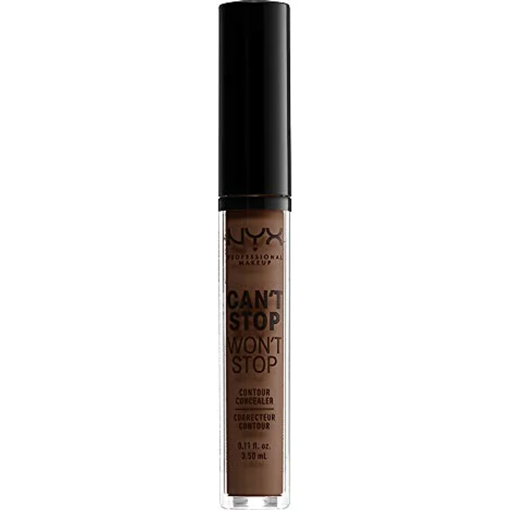 NYX Professional Makeup Can't Stop Won't Stop Contour Concealer - wasserfester flüssiger Abdeckstift, Kaschieren & Highlighten, 3, 5 ml, Deep 22 – Bild 5