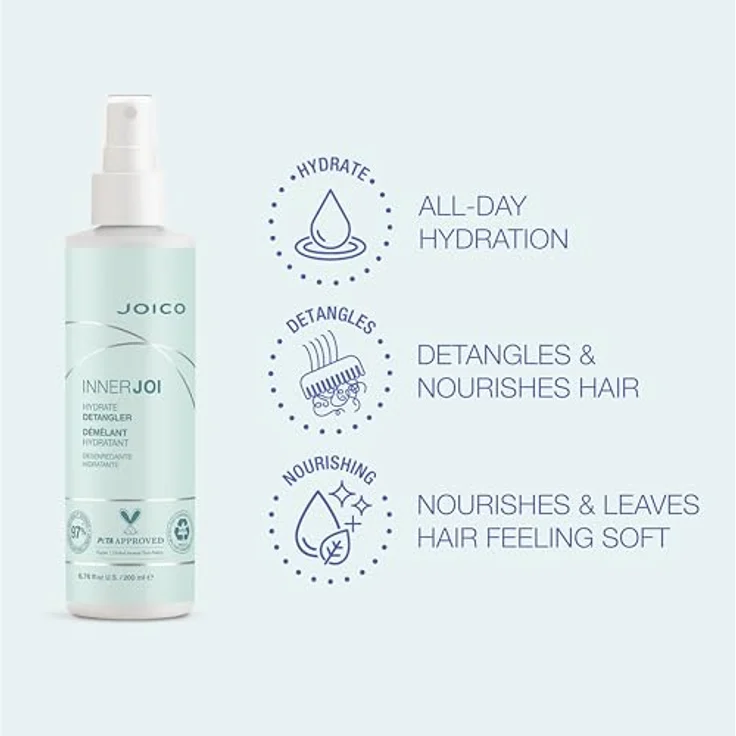 Joico INNERJOI Hydrate Detangler 200 ml - Pflegendes Haarspray für intensive Feuchtigkeit – Bild 4