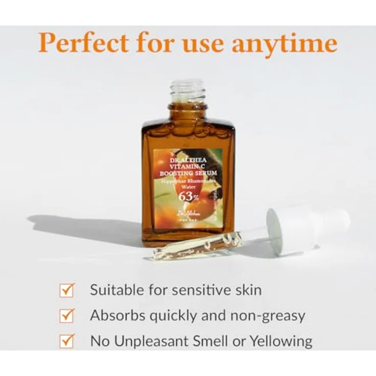 Dr. Althea Vitamin C Boosting Serum, Aufhellendes Gesichtsserum mit feuchtigkeitsspendender Wirkung, 30 ml – Bild 6