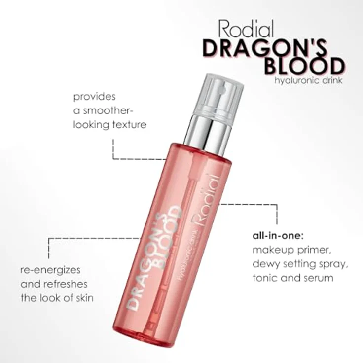 Rodial Dragon's Blood Hyaluron Drink, 100ml - Multitasking Hydrating Make-up Primer, Dewy Setting Spray, Tonic und Serum in einem – Bild 2