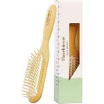 remos professional body care REMOS pneumatische Haarbürste schmal mit Holzstiften aus Buchenholz, sanfte Haarpflege für volles Haar, 22 cm