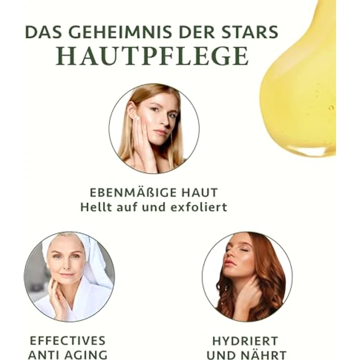 Satin Naturel Bio Hagebuttenöl 50 ml – 100% reines, kaltgepresstes Hagebuttenöl (Rosa Canina) – Gesichtsöl & Körperöl mit Anti-Falten-Wirkung für trockene Haut – Bild 4
