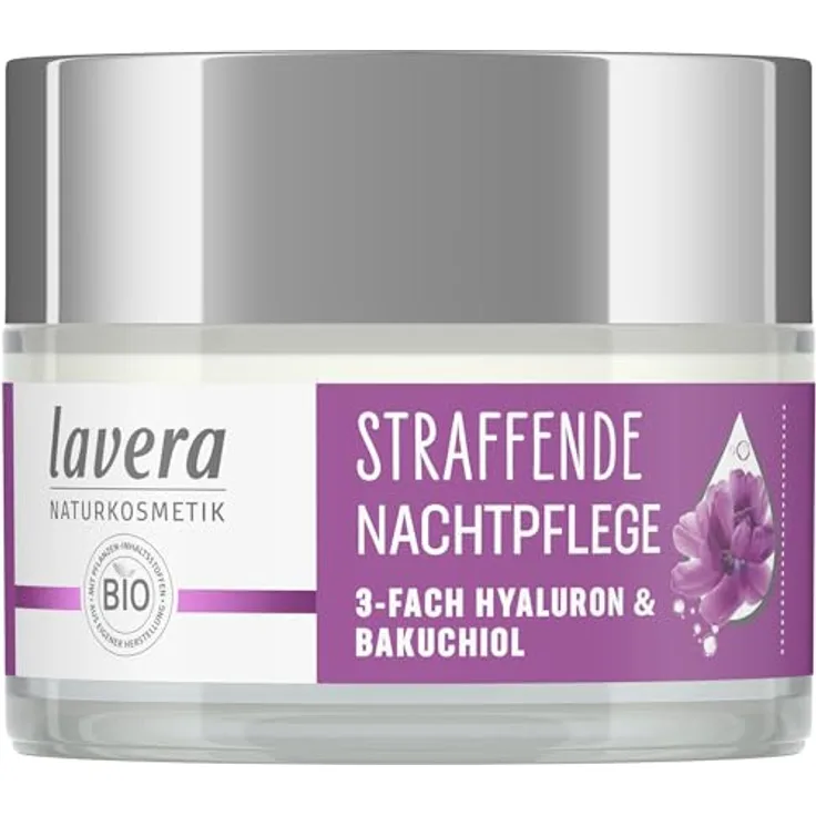 lavera Straffende Nachtpflege, 50 ml - mit Green Lift Complex und Hyaluron, für ein jugendliches Hautbild