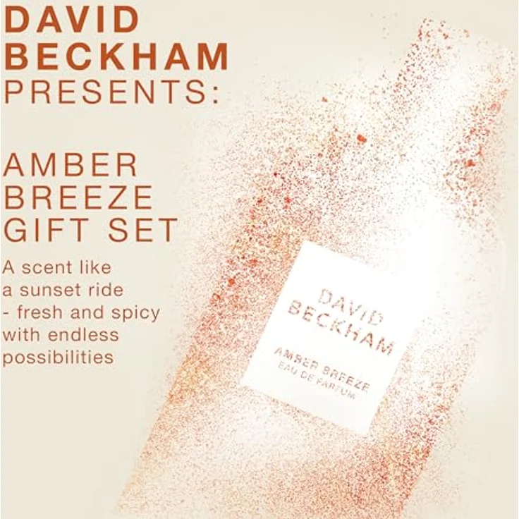 David Beckham Geschenkbox Amber Breeze, Eau de Parfum 100 ml und Duschgel 150 ml, aromatischer bernsteinfarbener Duft für Ihn – Bild 4