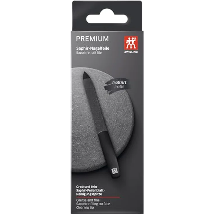 Zwilling TWINOX M Saphir-Nagelfeile Maniküre Pediküre Nagel 130mm matt schwarz Diamond-like-Carbon Beschichtung 47201-401-0 – Bild 6